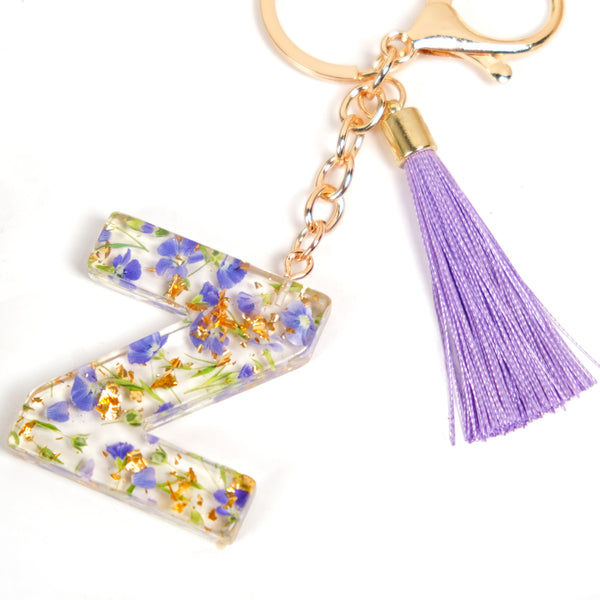 Hana Z Resin Keychain With Gold Flecks