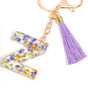 Hana Z Resin Keychain With Gold Flecks