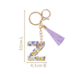 Hana Z Resin Keychain With Gold Flecks