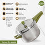 Zesta Triply Stainless Steel Induction Safe Pressure Cooker 5 Litre Spill Safe Lid