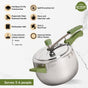 Zesta Triply Stainless Steel Inner Lid Induction Safe Pressure Cooker 5 Litre