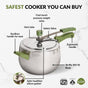 Zesta Triply Stainless Steel Inner Lid Induction Safe Pressure Cooker 5 Litre