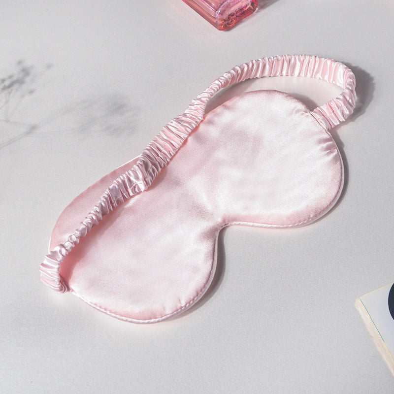 Sleepy Eyes Satin Eye Mask With Pouch Pink