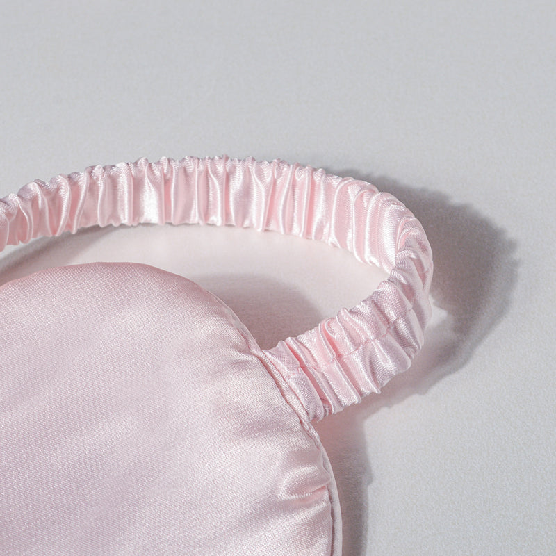 Sleepy Eyes Satin Eye Mask With Pouch Pink