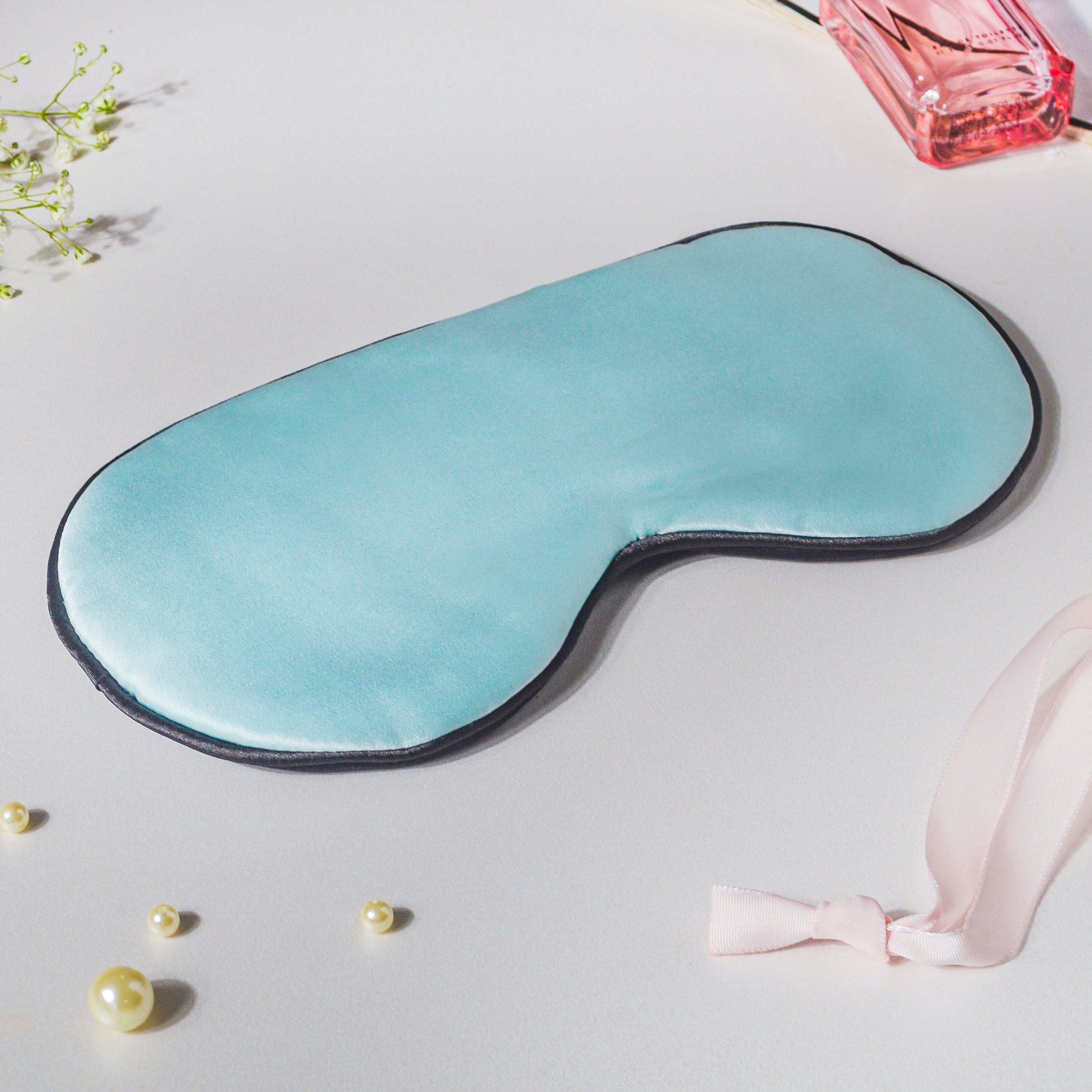 Aqua Blue Travel Eye Mask