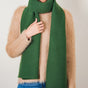 Pleated Heat Pressed Scarf Green