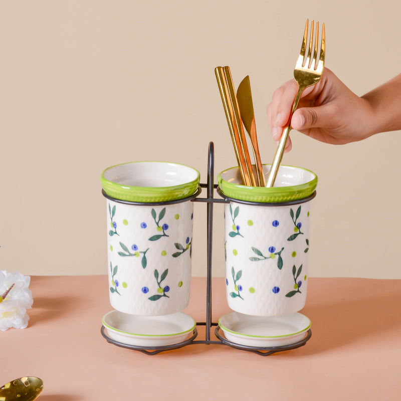 Oriental Chopstick Holder Set with Metal Stand - Kitchen Tool