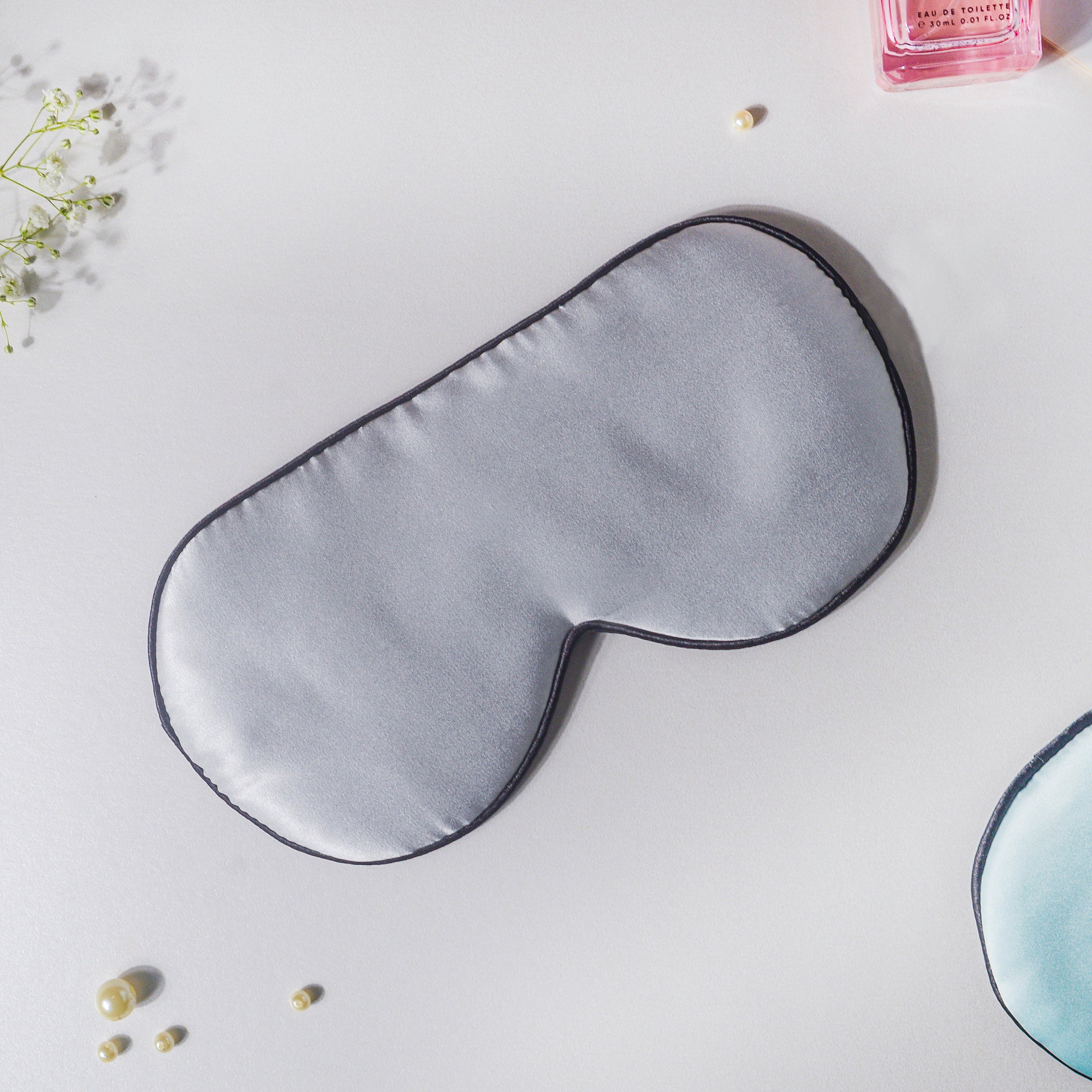Silver Grey Travel Eye Mask Online Premium Eye Mask Nestasia