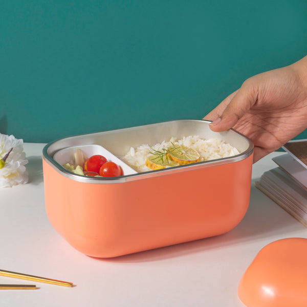 Fresh Meal Electric Hot Lunch Box Orange - Lunch box