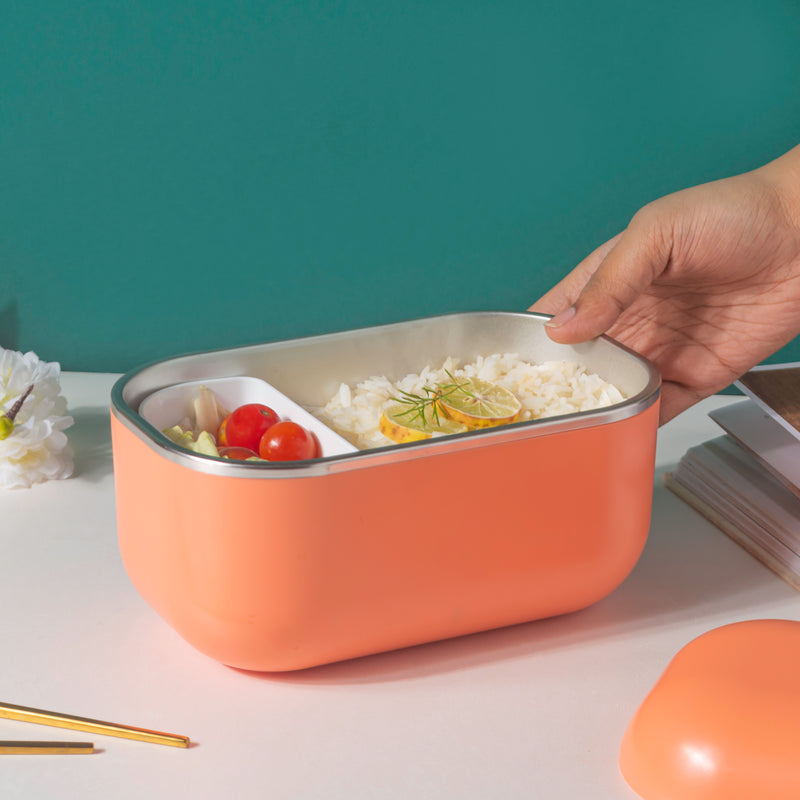 Fresh Meal Electric Hot Lunch Box Orange - Lunch box