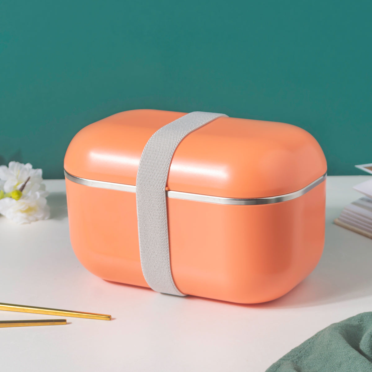 Fresh Meal Electric Hot Lunch Box Orange