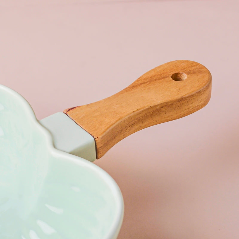 Taro Leaf Bowl With Handle Serving Bowl 8.5 Inch - Serving bowls, noodle bowl, snack bowl, popcorn bowls | Bowls for dining & home decor