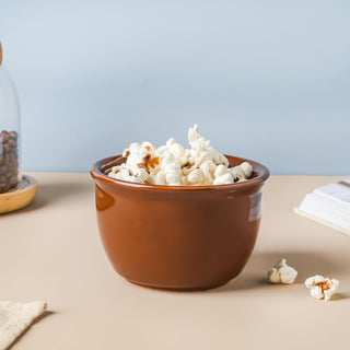 Riona Ceramic Snack Bowl Brown 300 ml