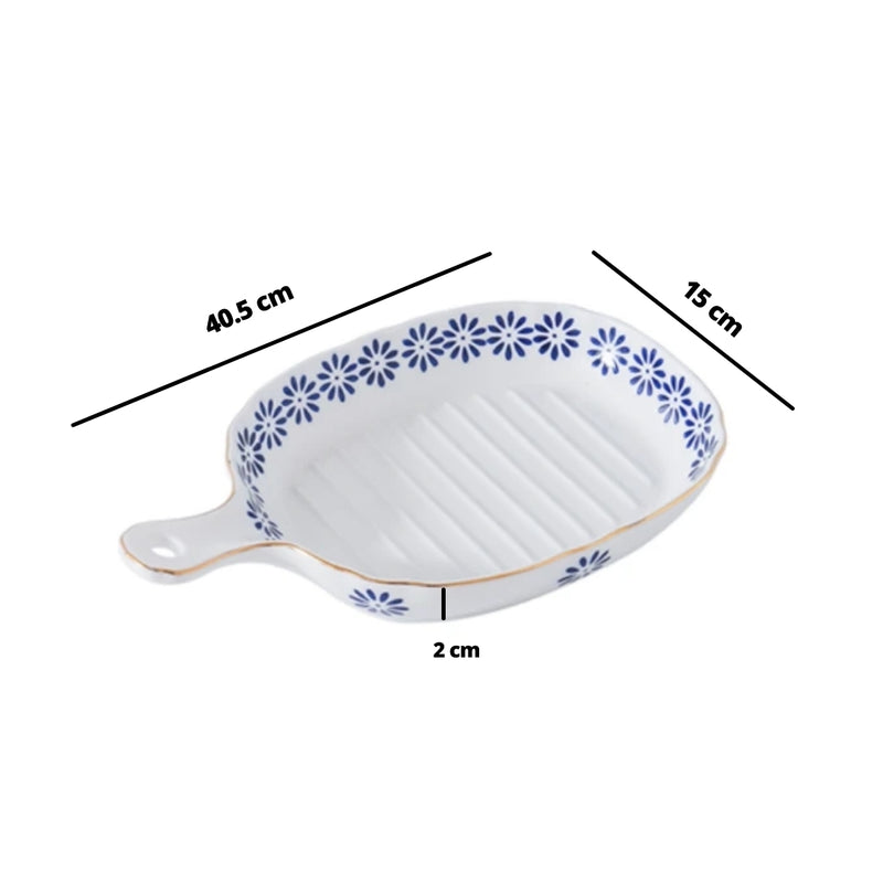 Daisy Plate with Handle - Baking Dish