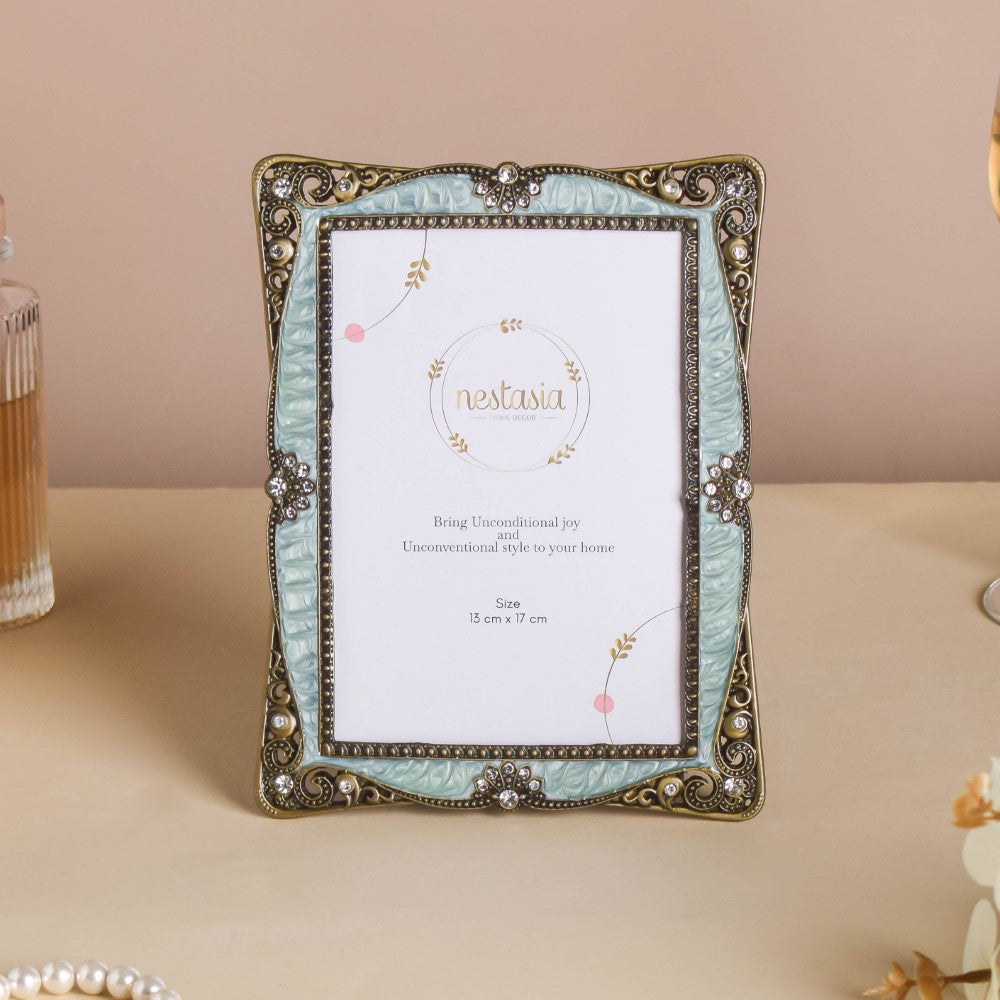 Blue Antique Photo Frame Large