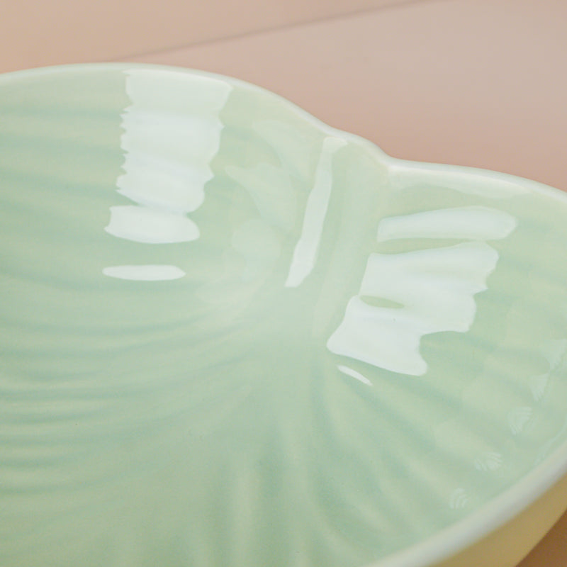 Taro Leaf Serving Bowl 9 Inch - Bowl, ceramic bowl, serving bowls, noodle bowl, salad bowls, bowl for snacks, large serving bowl | Bowls for dining table & home decor