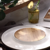 MAGNIFIQUE round wood and ceramic cheese plate board - Cheese platter, serving platter, food platters | Plates for dining & home decor