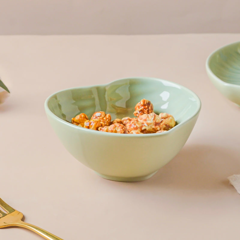 Taro Leaf Snack Bowl Small 300 ml - Bowl,ceramic bowl, snack bowls, curry bowl, popcorn bowls | Bowls for dining table & home decor