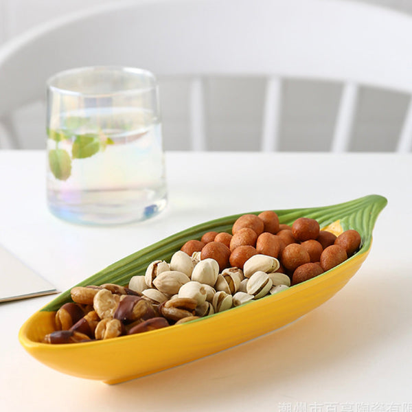 Corn Plate S - Ceramic platter, serving platter, fruit platter | Plates for dining table & home decor