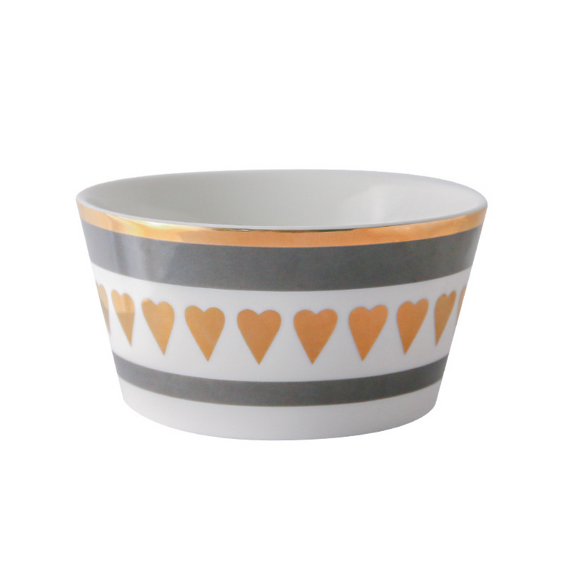 MERRY Heart Snack Bowl 400 ml - Bowl,ceramic bowl, snack bowls, curry bowl, popcorn bowls | Bowls for dining table & home decor