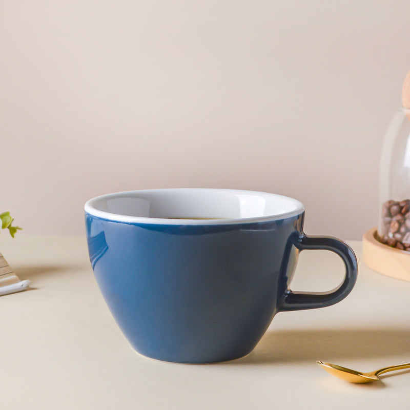 Riona Ceramic Teacup Dark Blue- Tea cup, coffee cup, cup for tea | Cups and Mugs for Office Table & Home Decoration