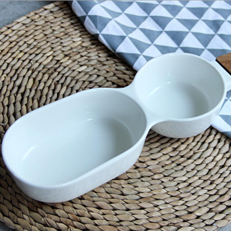 Merry 2 Part Chip and Dip Bowl 500 ml - Serving bowls, snack serving bowls, section bowls, fancy serving bowls, small serving bowls | Dining table & home decor