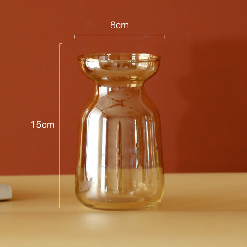Gold Glass Vase - Flower vase for home decor, office and gifting | Home decoration items