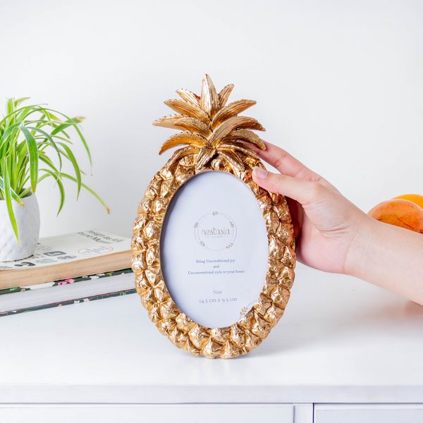 Pineapple Golden Photo Frame - Picture frames and photo frames online | Home decor online