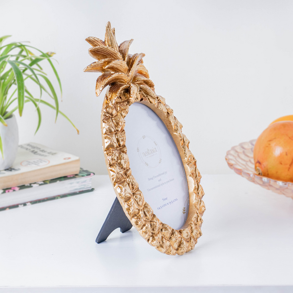 Pineapple Golden Photo Frame - Picture frames and photo frames online | Home decor online