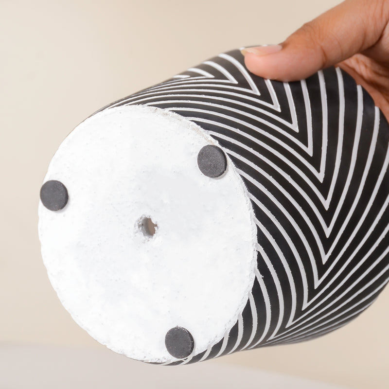 Horizontal Chevron Pot Small - Indoor planters and flower pots | Home decor items