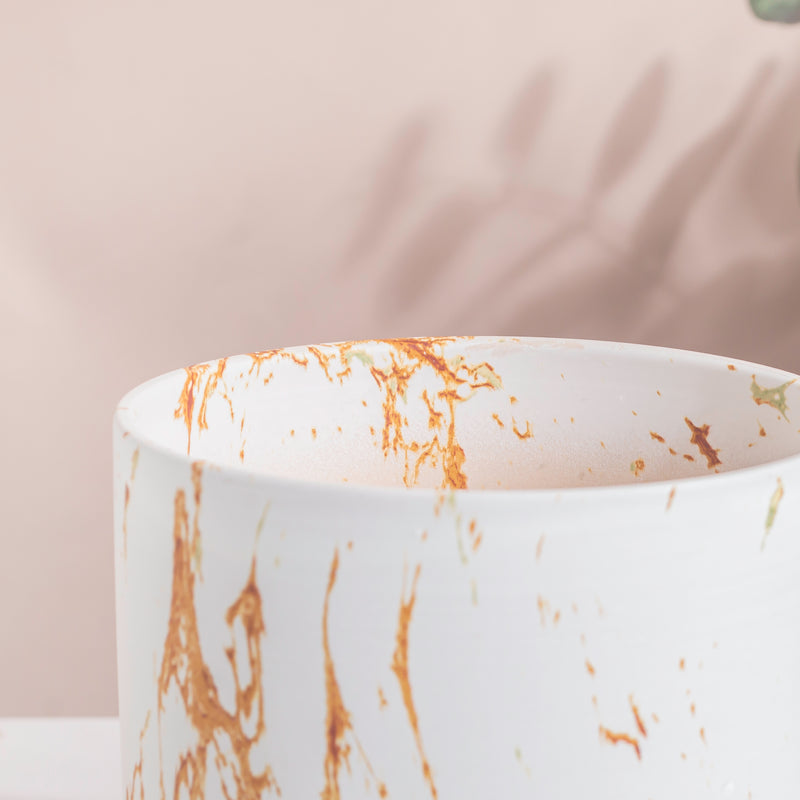 Earthy Elegance Planter Pot With Coaster Set Of 4