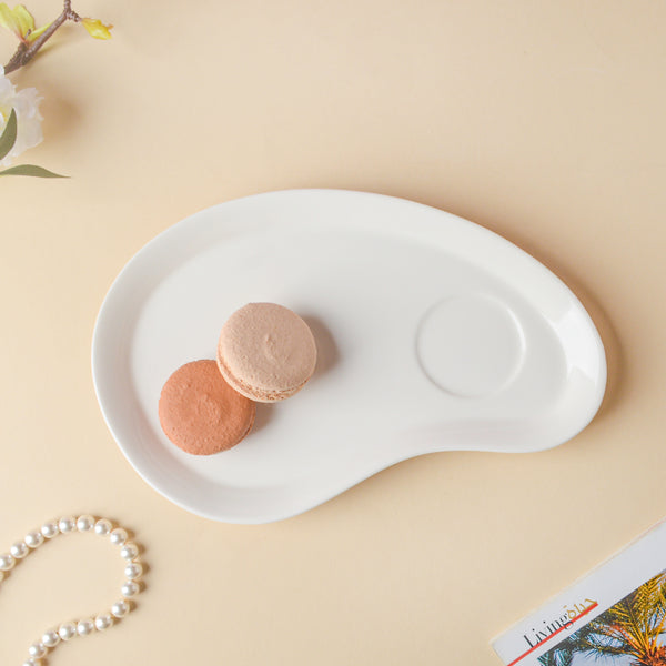 Riona Butterfly Snack Plate and Cup Set White