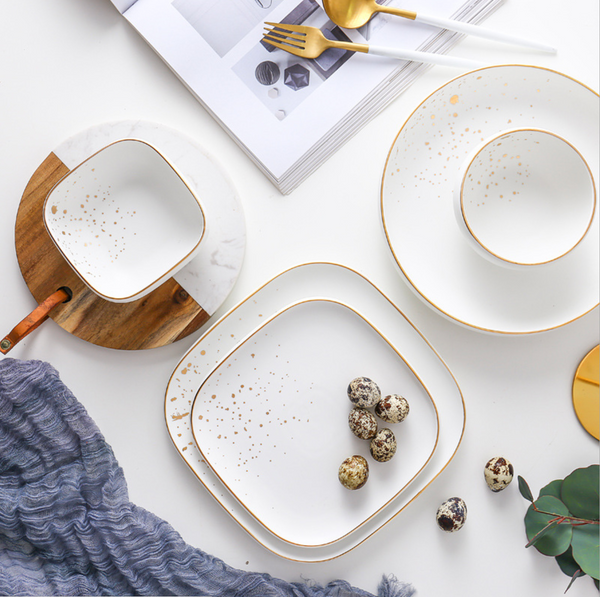 CARA long plate - classic white - Ceramic platter, serving platter, fruit platter | Plates for dining table & home decor