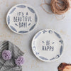 Ceramic Plate for Snacks Set of 2 - Serving plate, snack plate, dessert plate | Plates for dining & home decor