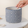 Blue And White Diamond Pot Small - Indoor planters and flower pots | Home decor items