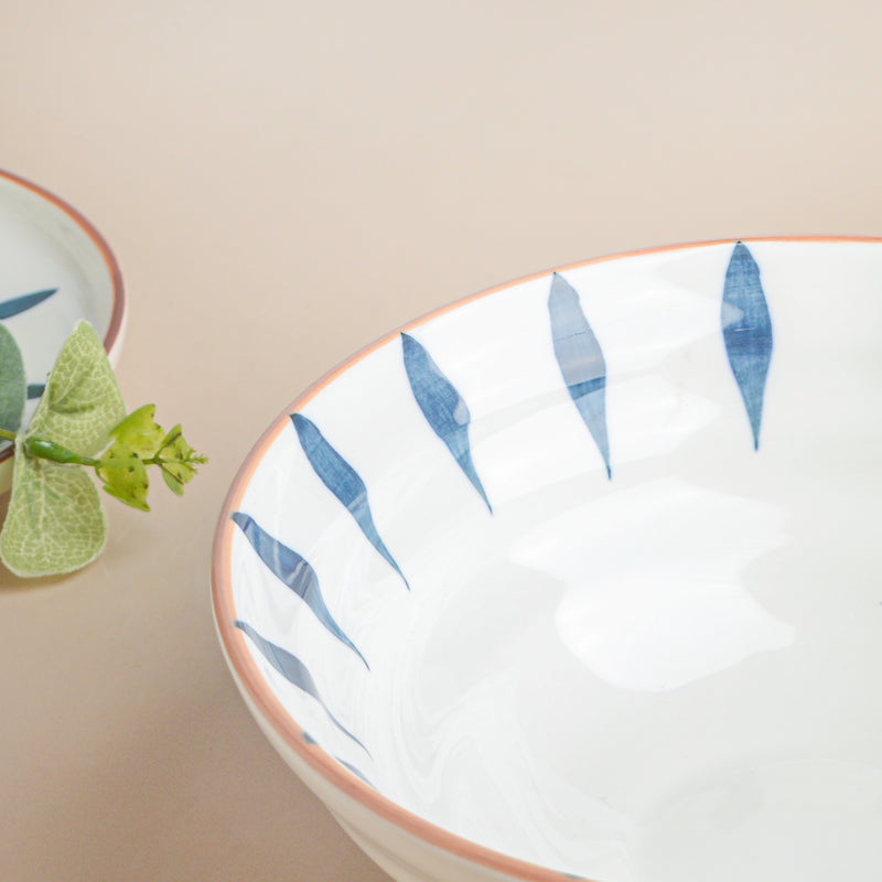 Teardrop Textured Ramen Bowl Blue 550 ml - Soup bowl, ceramic bowl, ramen bowl, serving bowls, salad bowls, noodle bowl | Bowls for dining table & home decor