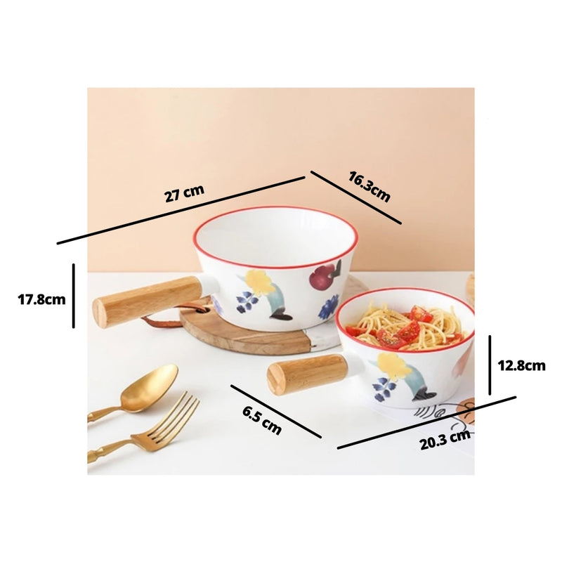 Soup Bowl with Handle - Soup bowls, serving bowls, noodle bowl, snack bowl, popcorn bowls | Bowls for dining & home decor