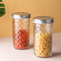 Textured Mason Jar Large Set of 4 - Jar