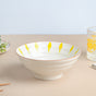 Teardrop Textured Ramen Bowl Yellow 550 ml - Soup bowl, ceramic bowl, ramen bowl, serving bowls, salad bowls, noodle bowl | Bowls for dining table & home decor