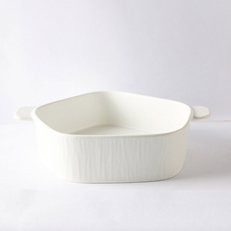 GEOMTERIC pentagon serving bowl - white - Bowl, ceramic bowl, serving bowls, noodle bowl, salad bowls, bowl for snacks, large serving bowl, bowl with handle | Bowls for dining table & home decor