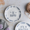 Ceramic Plate for Snacks Set of 2 - Serving plate, snack plate, dessert plate | Plates for dining & home decor