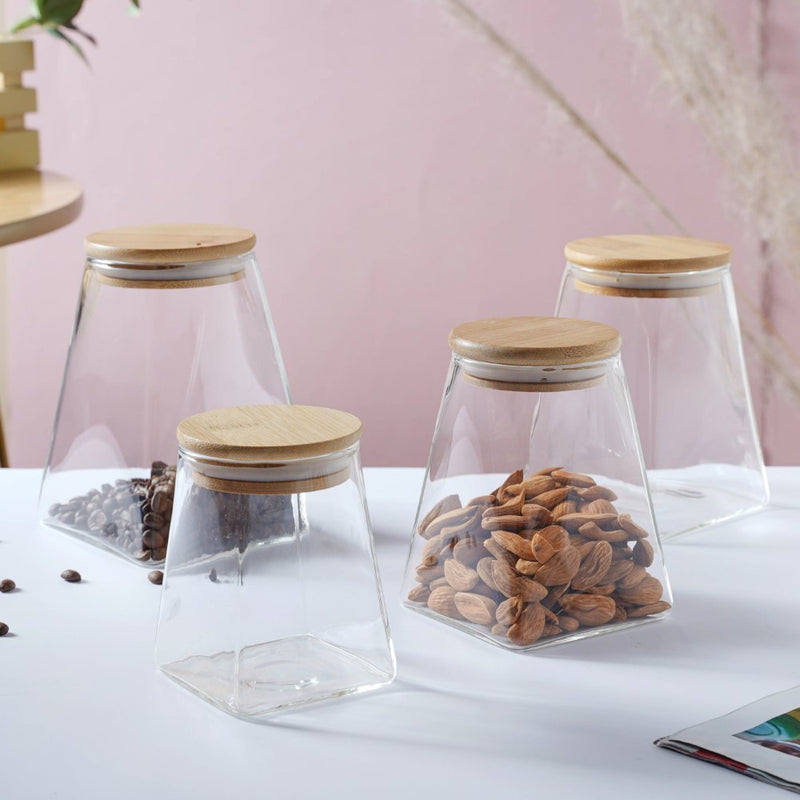 Glass Jar With Wooden Lid - Extra Large - Jar