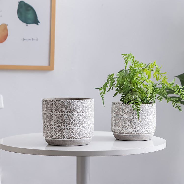 Vintage Round Pot - Indoor planters and flower pots | Home decor items