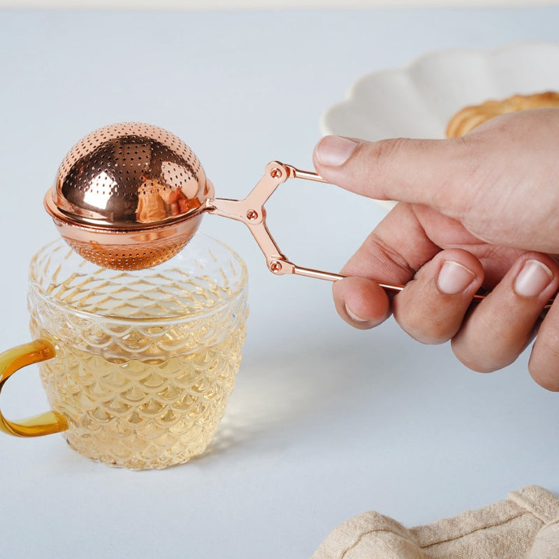 Rose Gold Tea Filter - Filter, kitchen tool, steel strainer | Filter for Tea & Home decor