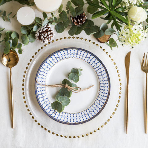 Blue And White Snack Plate - Serving plate, snack plate, dessert plate | Plates for dining & home decor