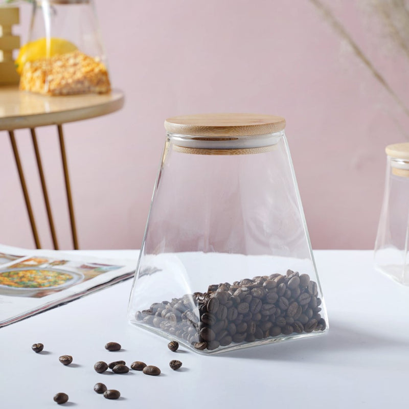 Glass Jar With Wooden Lid - Extra Large - Jar