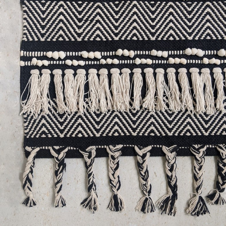 BOHO Tamara Hand Woven Rug - Black