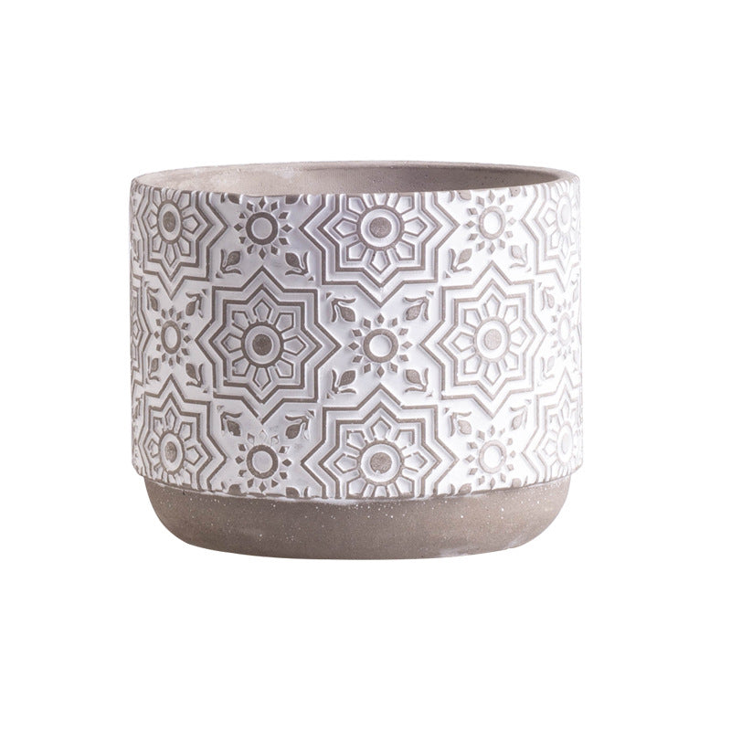 Vintage Round Pot - Indoor planters and flower pots | Home decor items