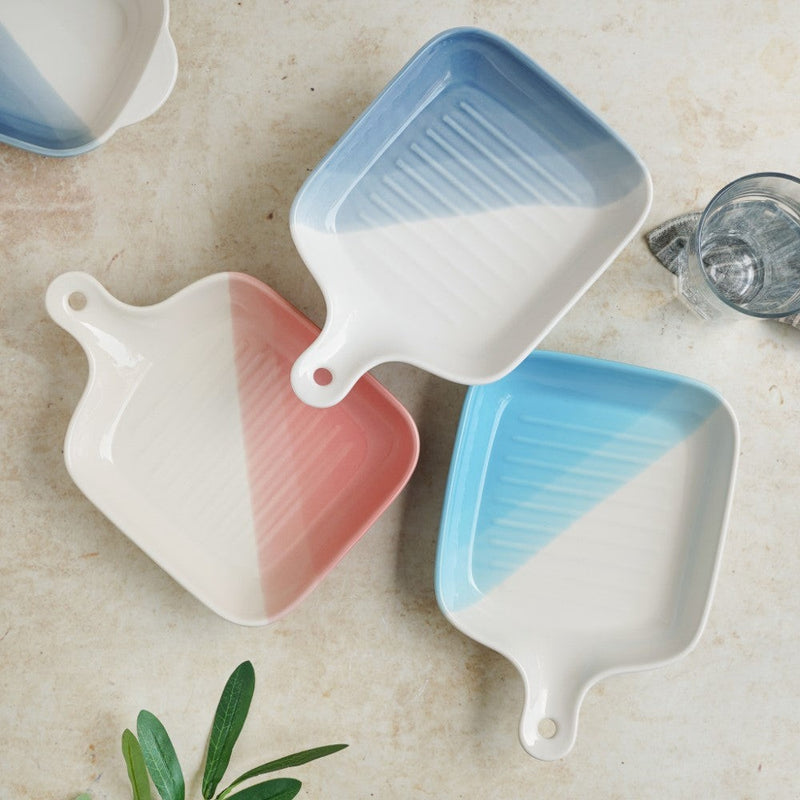Ombre Plate With Handle - Baking Tray