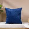 Marilee Blue Quilted Velvet Cushion Cover 16 x 16 Inch